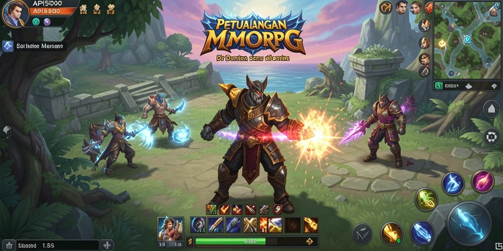 Gameplay seru API5000 dengan pertempuran mendebarkan di dunia MMORPG.