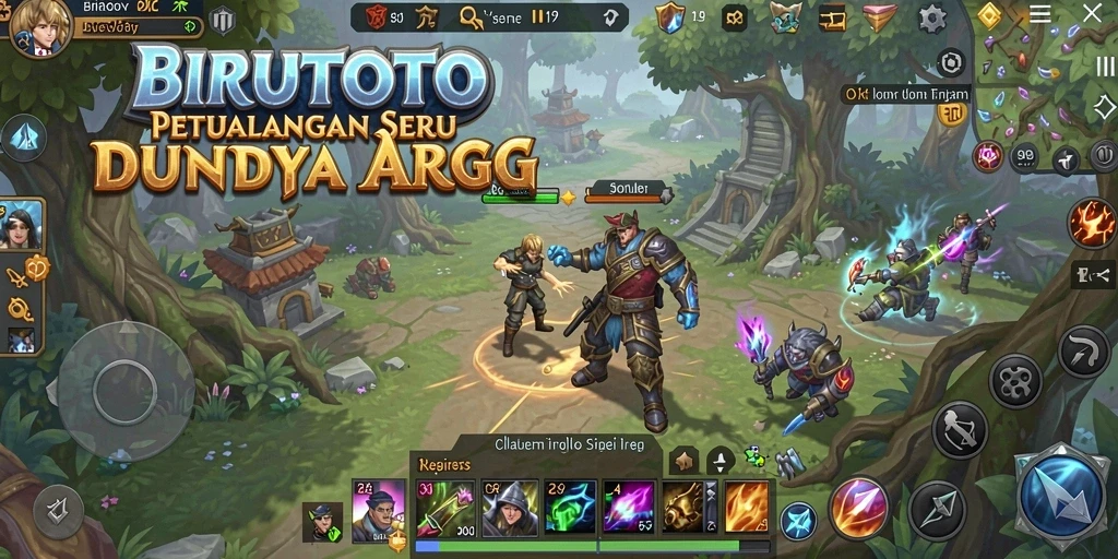 Screenshot BIRUTOTO menunjukkan aksi petualangan seru dalam gameplay ARPG.