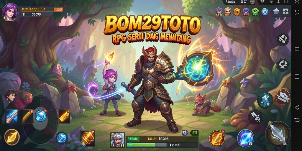 Tampilan gameplay BOM29TOTO yang mendebarkan dengan aksi pertempuran.