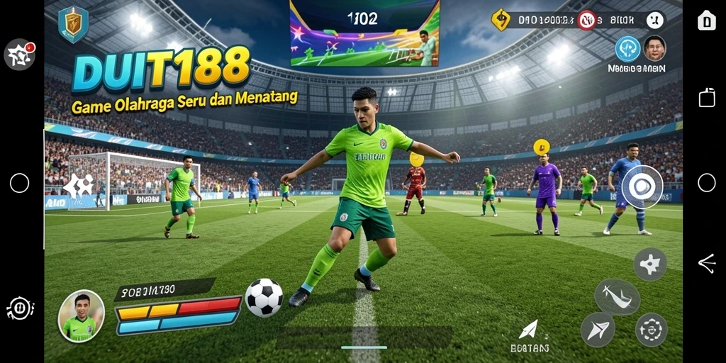 Screenshot utama DUIT188 menampilkan gameplay seru olahraga.