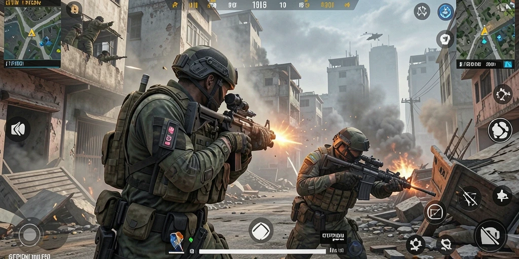Gameplay GTPIDN yang menegangkan dan seru dalam mode FPS.