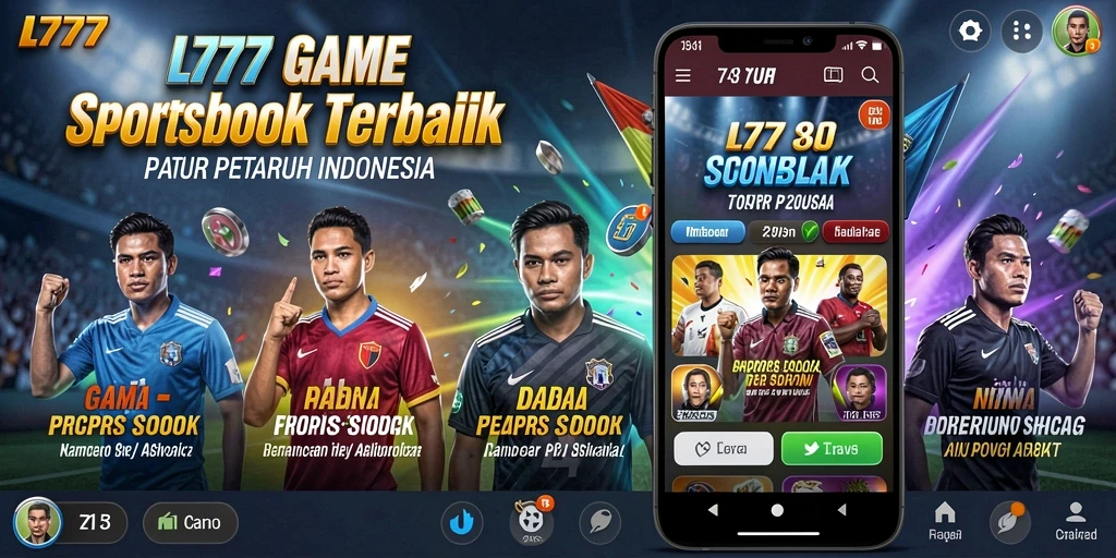 Screenshot L777 menampilkan antarmuka taruhan olahraga yang interaktif.