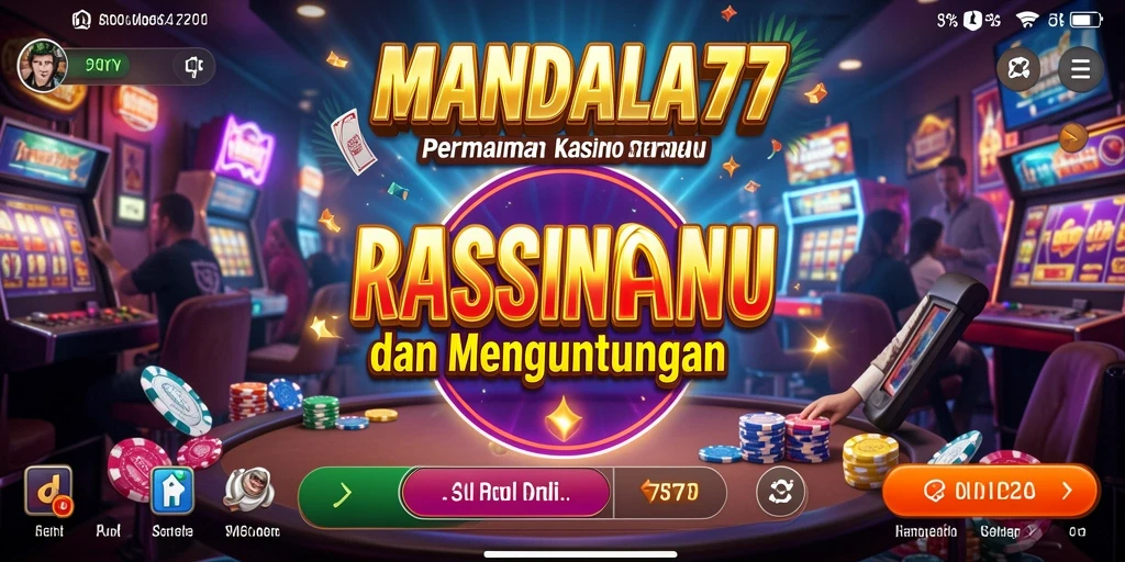 Screenshot gameplay MANDALA77 menampilkan keseruan permainan Kasino yang menegangkan.