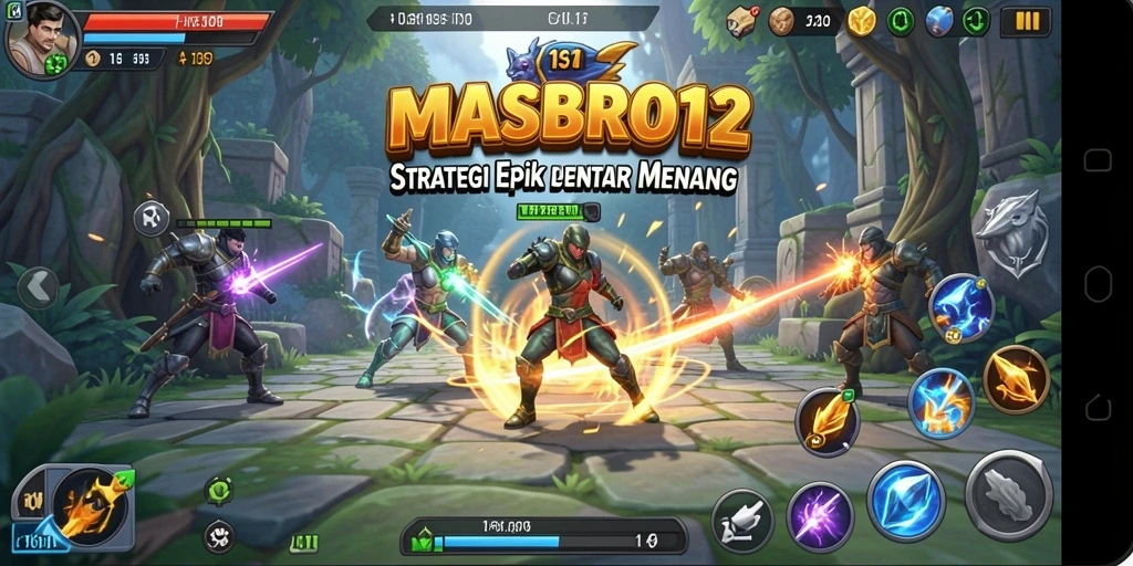 Tampilan gameplay MASBRO12 yang strategis dan mendebarkan.