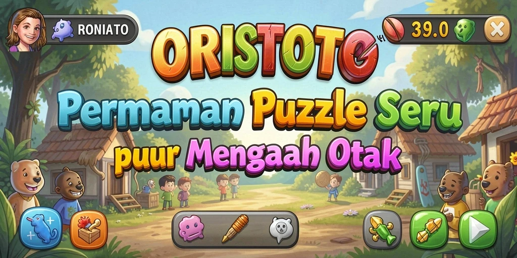 Tampilan gameplay ORISTOTO yang mengasyikkan dengan tantangan Puzzle.