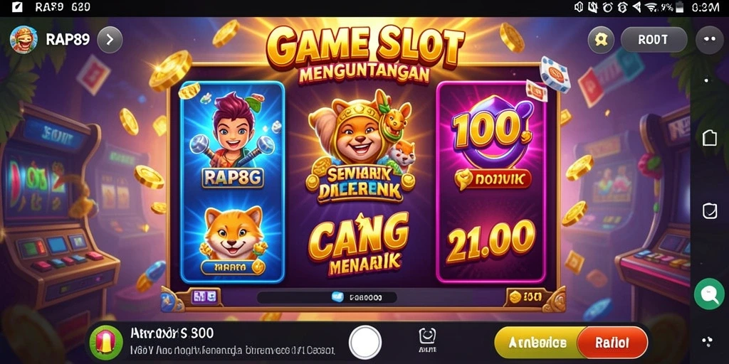 Tampilan menarik dari gameplay RAP89 yang penuh warna.