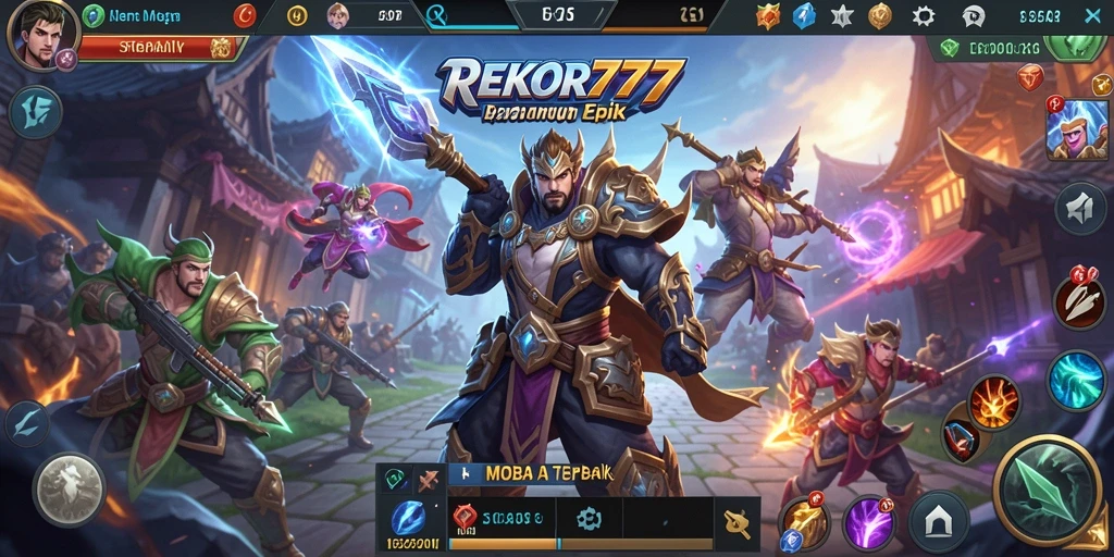 Tangkapan layar gameplay seru REKOR777 yang menunjukkan pertempuran tim.