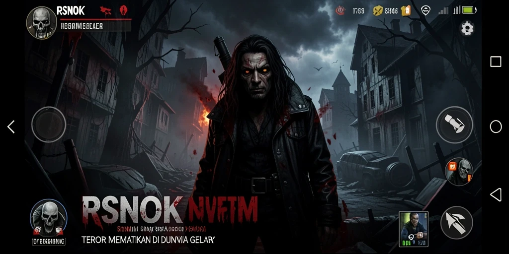 Screenshot gameplay RSNOK menampilkan kegelapan dan ketegangan yang mencekam.
