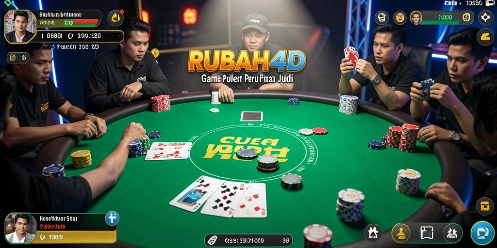 Screenshot gameplay RUBAH4D menunjukkan kemeriahan permainan Poker.