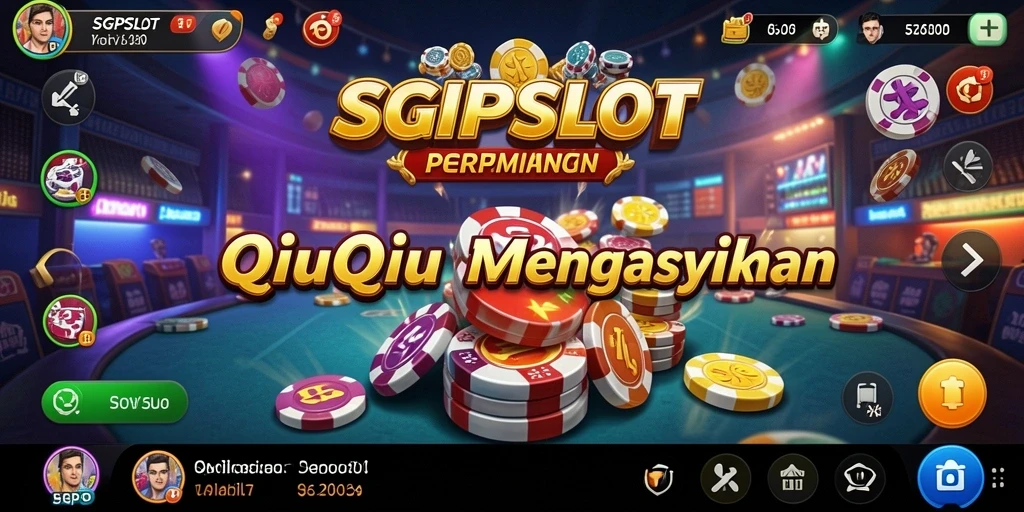 Tampilan permainan QiuQiu dengan grafis yang menarik.