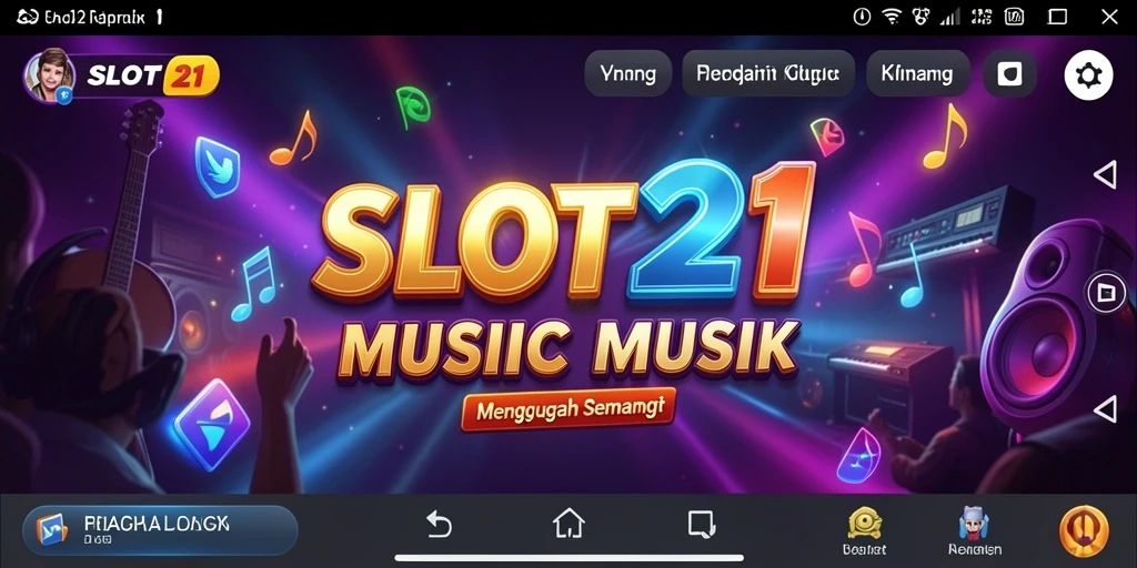 Tampilan gameplay SLOT21 yang menggugah semangat dengan alunan musik.