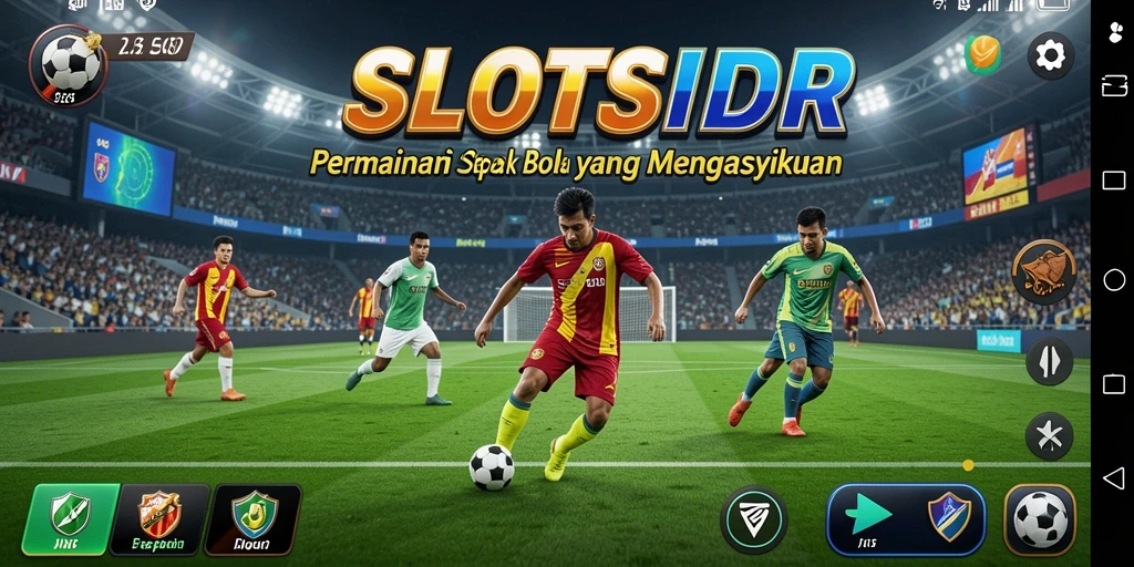 Tampilan menarik dari gameplay sepak bola SLOTSIDR.